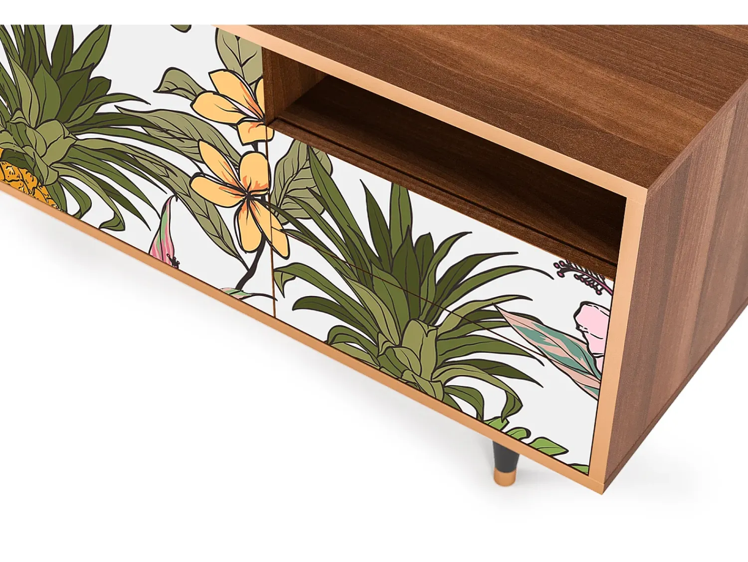 Móvel De Tv| Mueble de TV - 125х56х41 cm - T7 - Estival Fruit, Nogueira Castanho