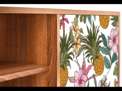 Móvel De Tv| Mueble de TV - 170х69х48 cm - T2 - Estival Fruit, Nogueira Castanho