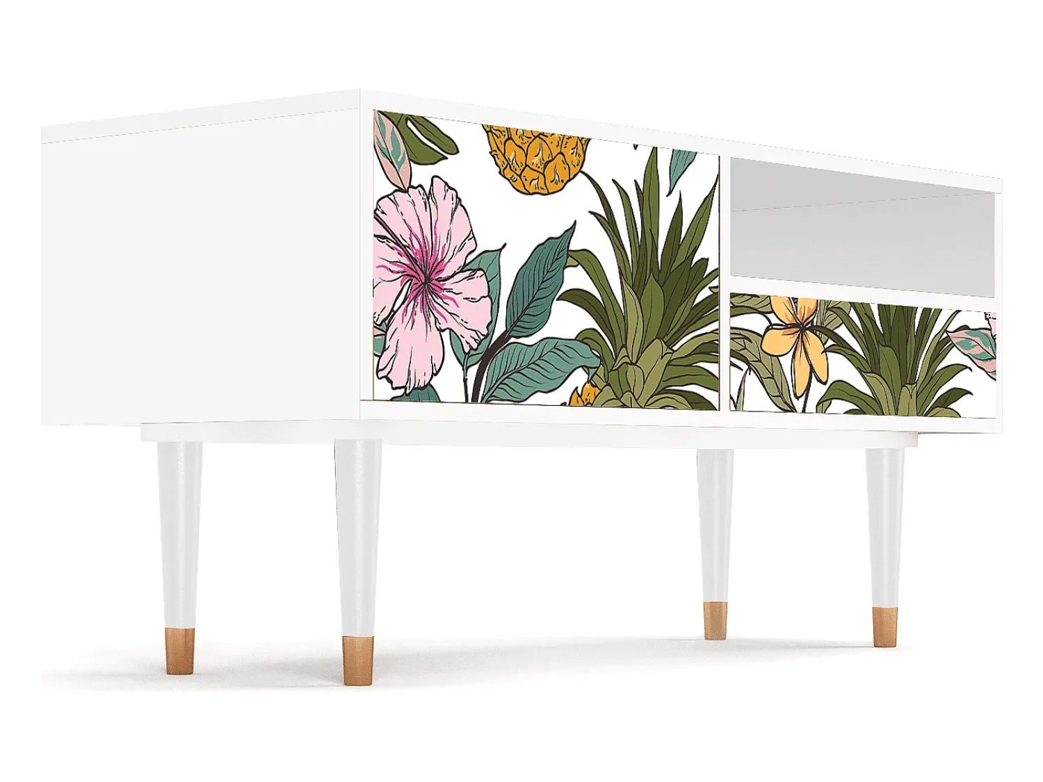 Móvel De Tv* Mueble de TV - 115х59х48 cm - T3 - Estival Fruit, Branco Bege