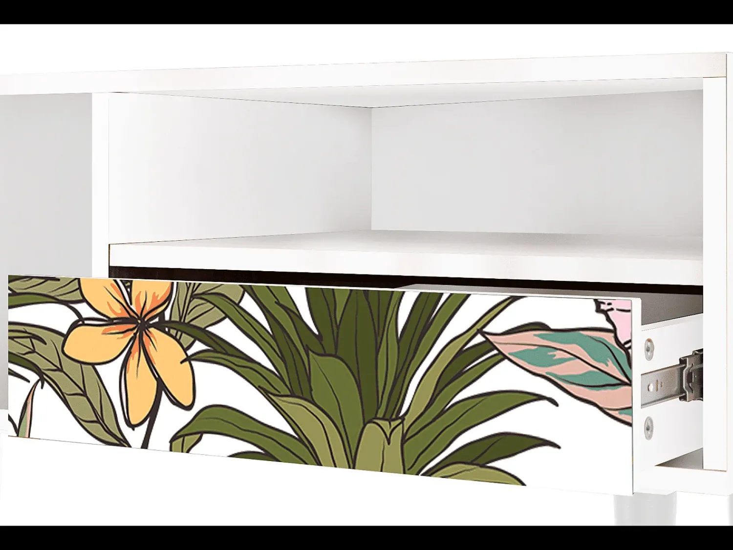 Móvel De Tv* Mueble de TV - 115х59х48 cm - T3 - Estival Fruit, Branco Bege