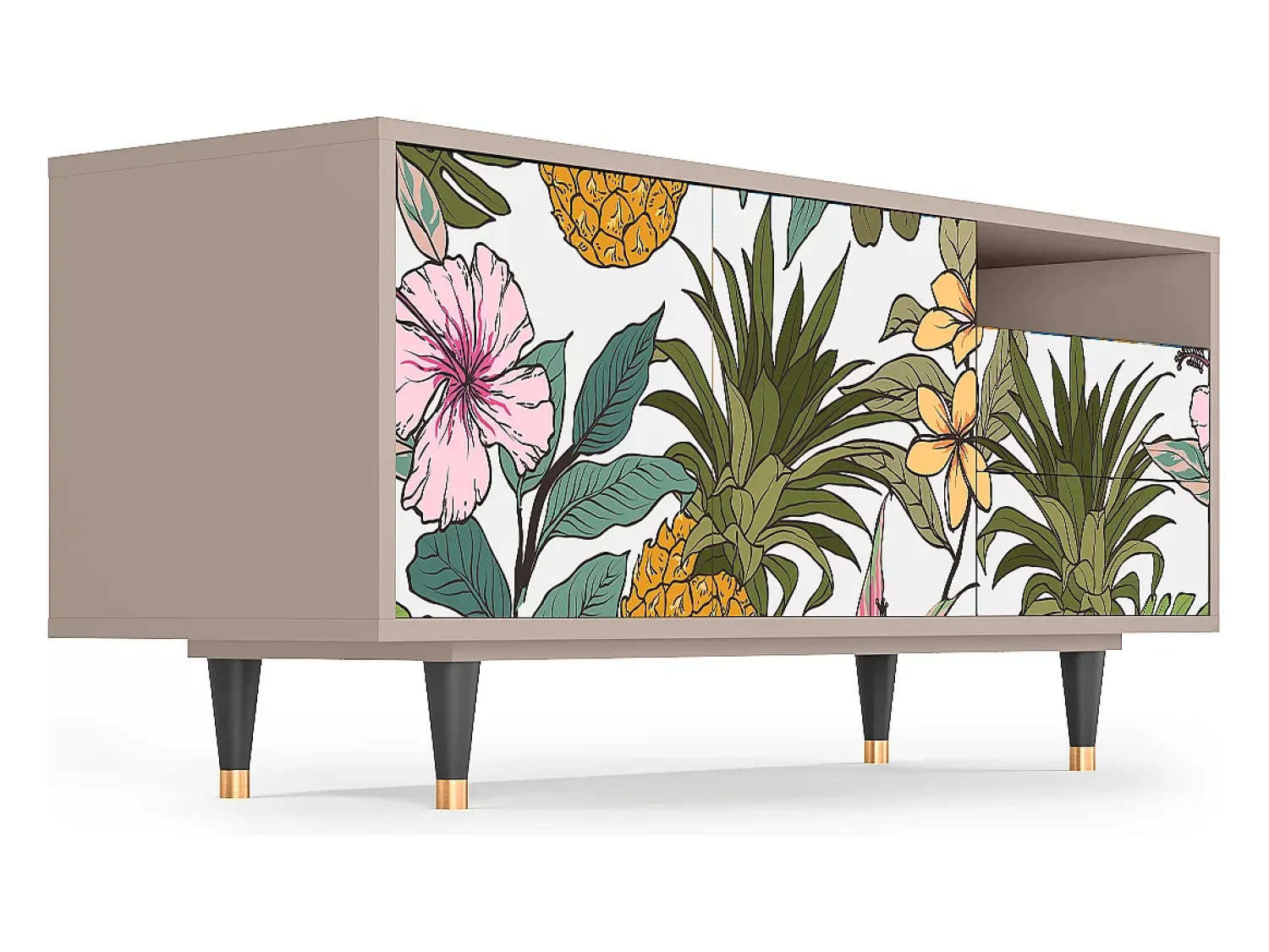 Sale Mueble de TV - 125х56х41 cm - T7 - Estival Fruit, Latte Bege