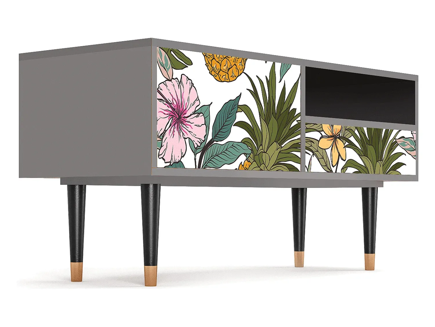 Mueble de TV - 115х59х48 cm - T3 - Estival Fruit, Cinza^ Móvel De Tv