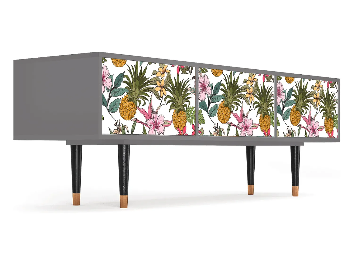 Móvel De Tv| Mueble de TV - 170х59х48 cm - T4 - Estival Fruit, Cinza Cinzento