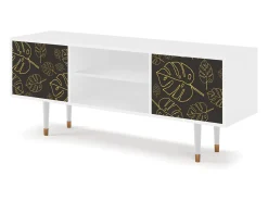 Móvel De Tv| Mueble de TV - 170х69х48 cm - T2 - Fall Of The Leaves, Branco Bege