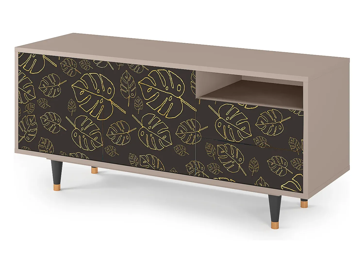 Mueble de TV - 125х56х41 cm - T7 - Fall Of The Leaves, Latte^ Móvel De Tv