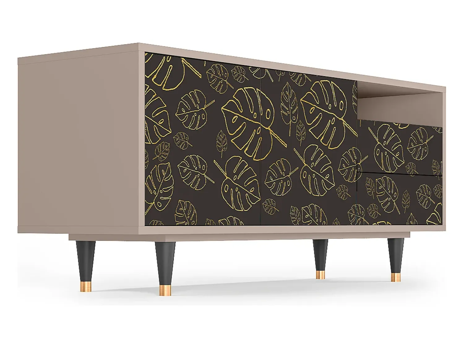 Mueble de TV - 125х56х41 cm - T7 - Fall Of The Leaves, Latte^ Móvel De Tv