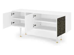 Móvel De Tv| Mueble de TV - 150х69х41 cm - T5 - Fall Of The Leaves, Branco Bege