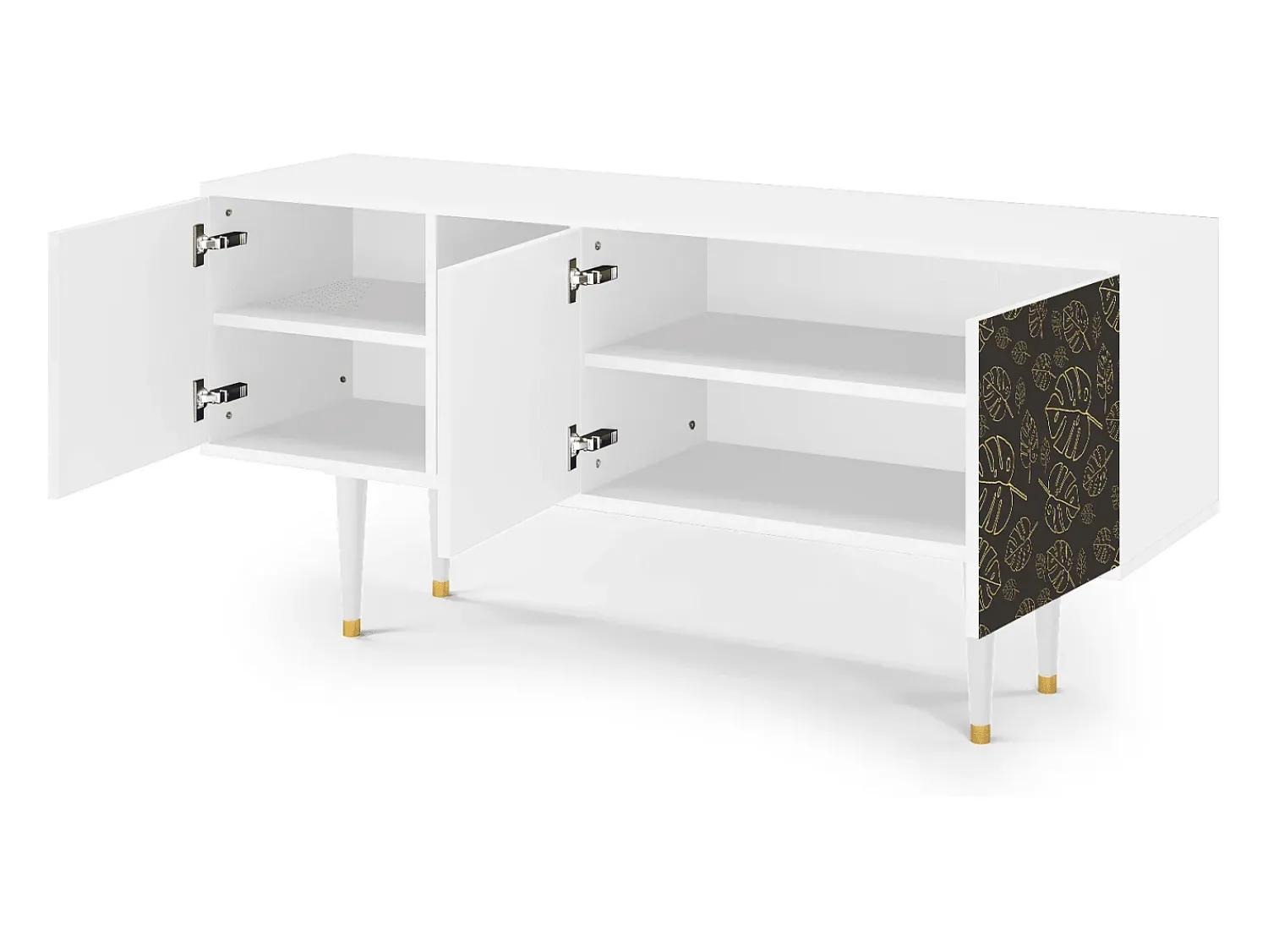 Móvel De Tv| Mueble de TV - 150х69х41 cm - T5 - Fall Of The Leaves, Branco Bege