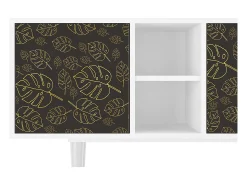 Móvel De Tv| Mueble de TV - 150х69х41 cm - T5 - Fall Of The Leaves, Branco Bege