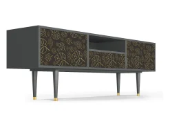 Móvel De Tv* Mueble de TV - 170х59х41 cm - T6 - Fall Of The Leaves, Antracite Cinza antracite