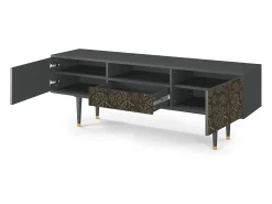 Móvel De Tv* Mueble de TV - 170х59х41 cm - T6 - Fall Of The Leaves, Antracite Cinza antracite