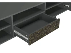 Móvel De Tv* Mueble de TV - 170х59х41 cm - T6 - Fall Of The Leaves, Antracite Cinza antracite
