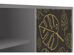 Móvel De Tv| Mueble de TV - 170х69х48 cm - T2 - Fall Of The Leaves, Cinza Cinzento