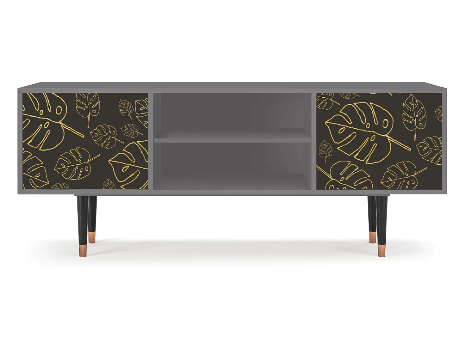 Móvel De Tv| Mueble de TV - 170х69х48 cm - T2 - Fall Of The Leaves, Cinza Cinzento