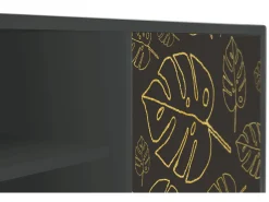 Móvel De Tv| Mueble de TV - 170х69х48 cm - T2 - Fall Of The Leaves, Antracite Cinza antracite