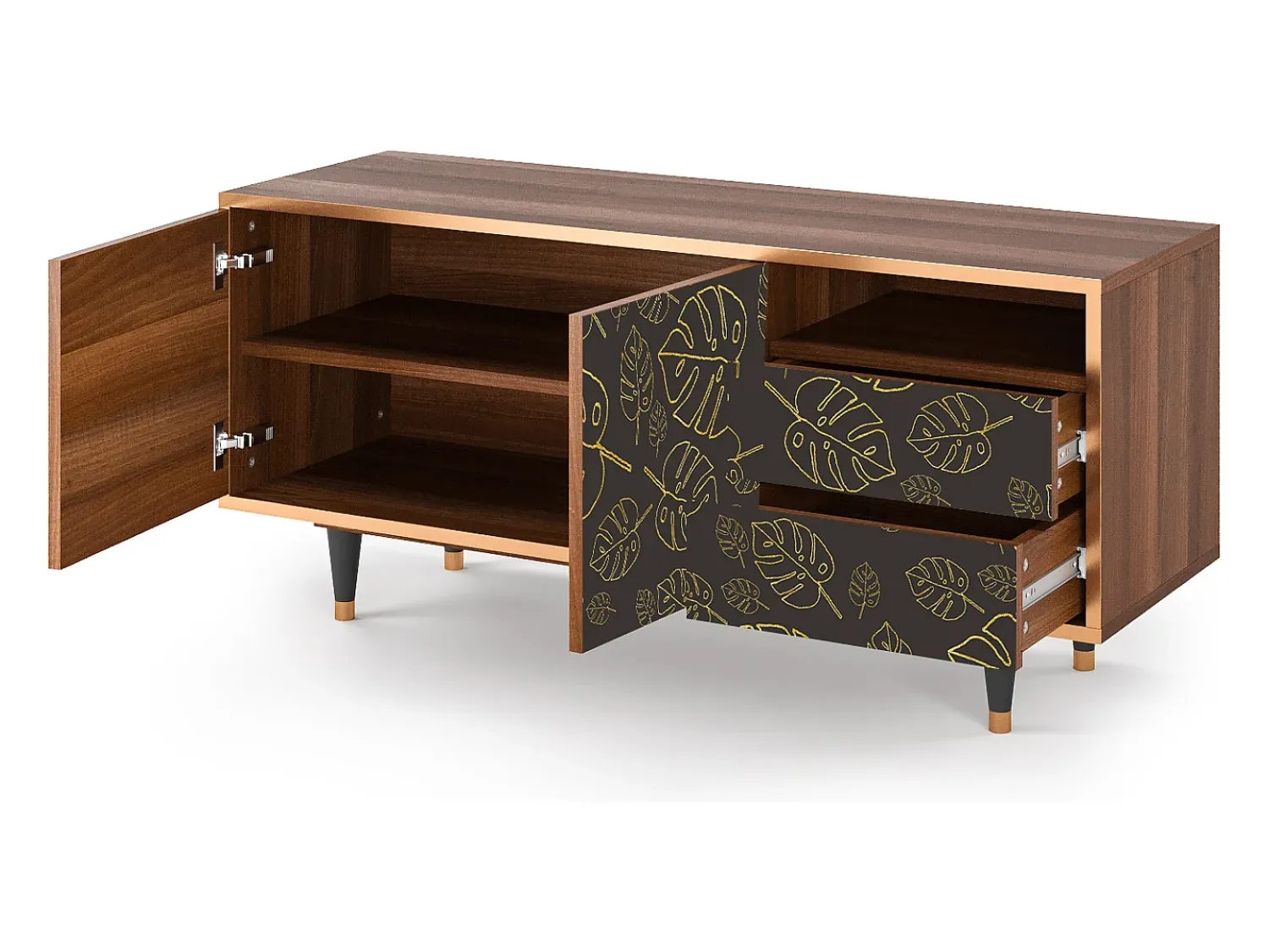 Mueble de TV - 125х56х41 cm - T7 - Fall Of The Leaves, Nogueira^ Móvel De Tv