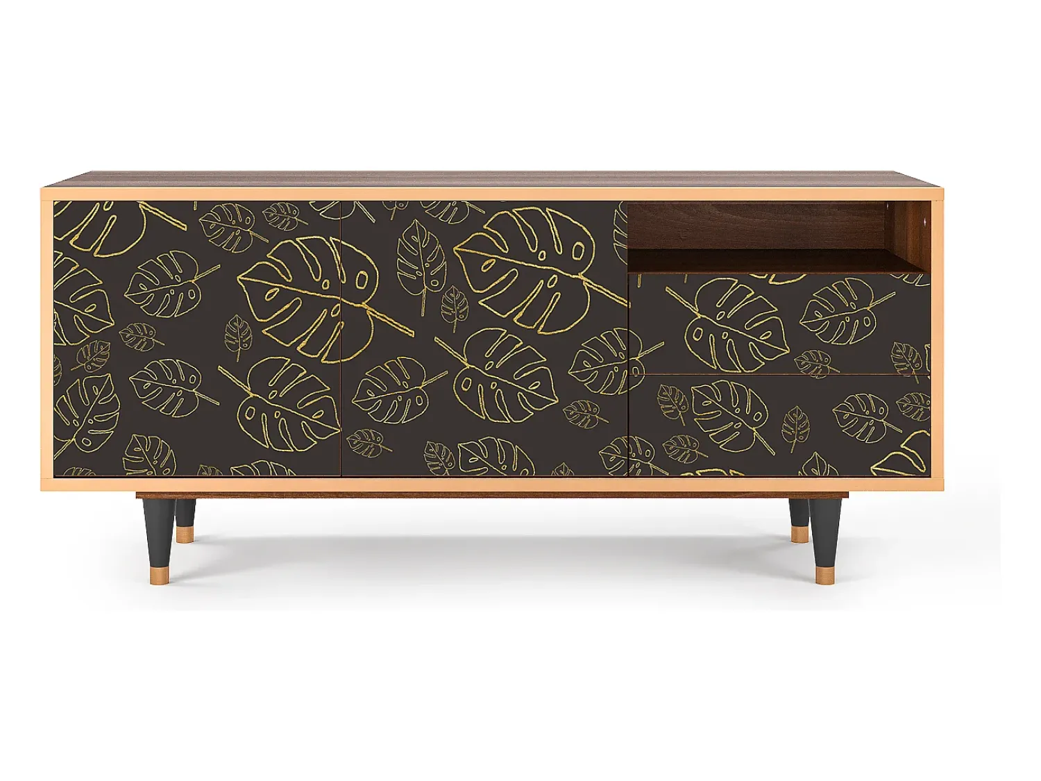 Mueble de TV - 125х56х41 cm - T7 - Fall Of The Leaves, Nogueira^ Móvel De Tv