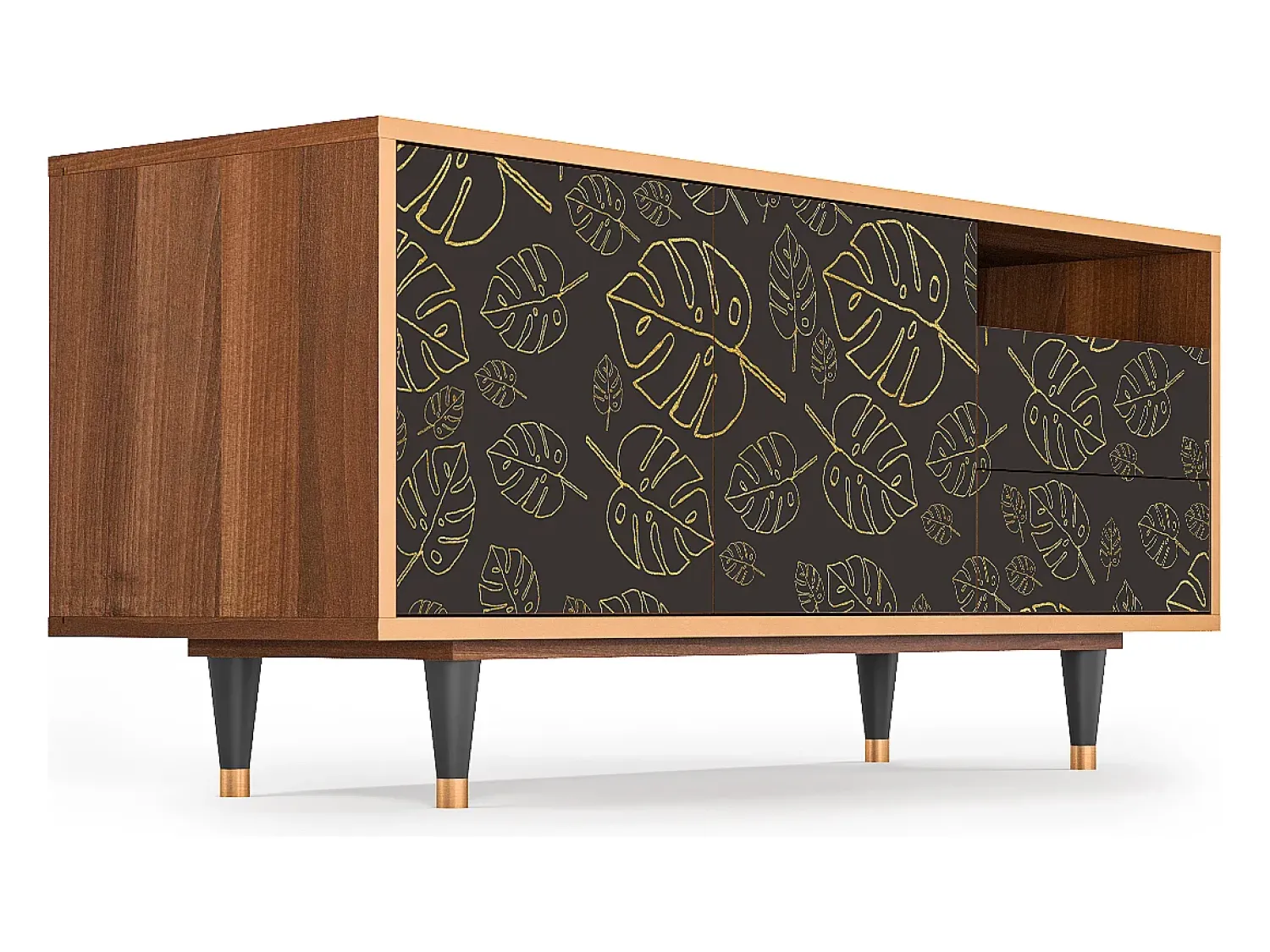 Mueble de TV - 125х56х41 cm - T7 - Fall Of The Leaves, Nogueira^ Móvel De Tv