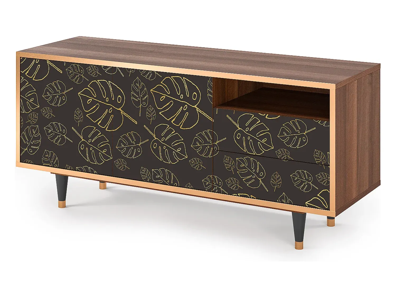 Mueble de TV - 125х56х41 cm - T7 - Fall Of The Leaves, Nogueira^ Móvel De Tv