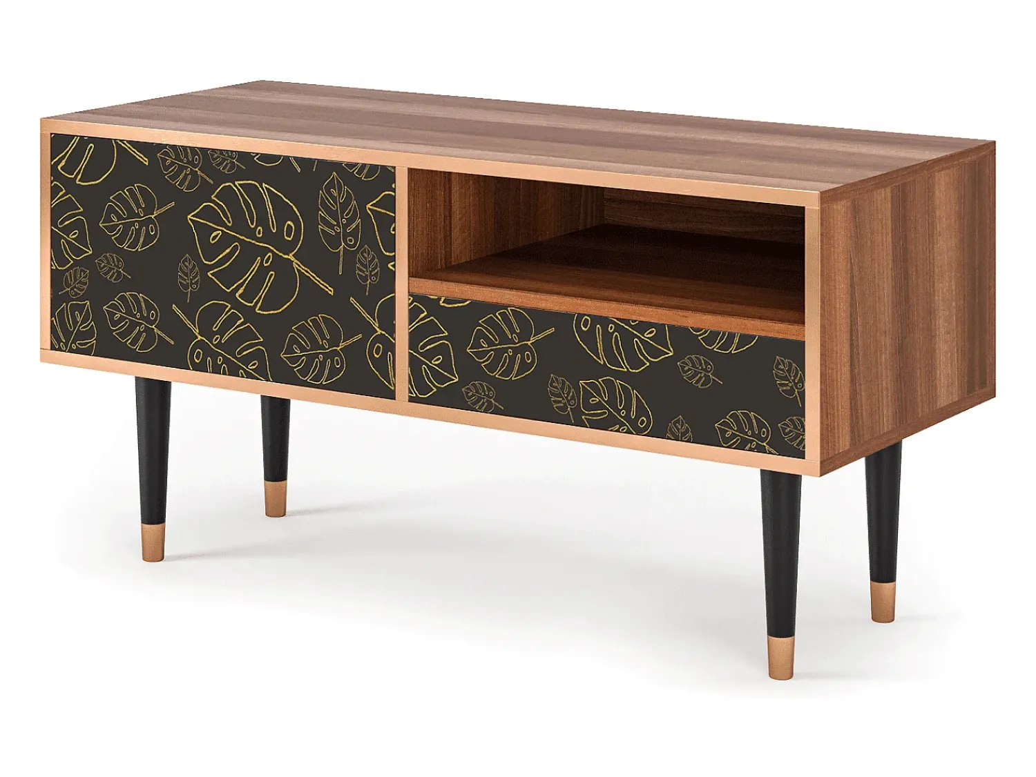 Online Mueble de TV - 115х59х48 cm - T3 - Fall Of The Leaves, Nogueira Castanho