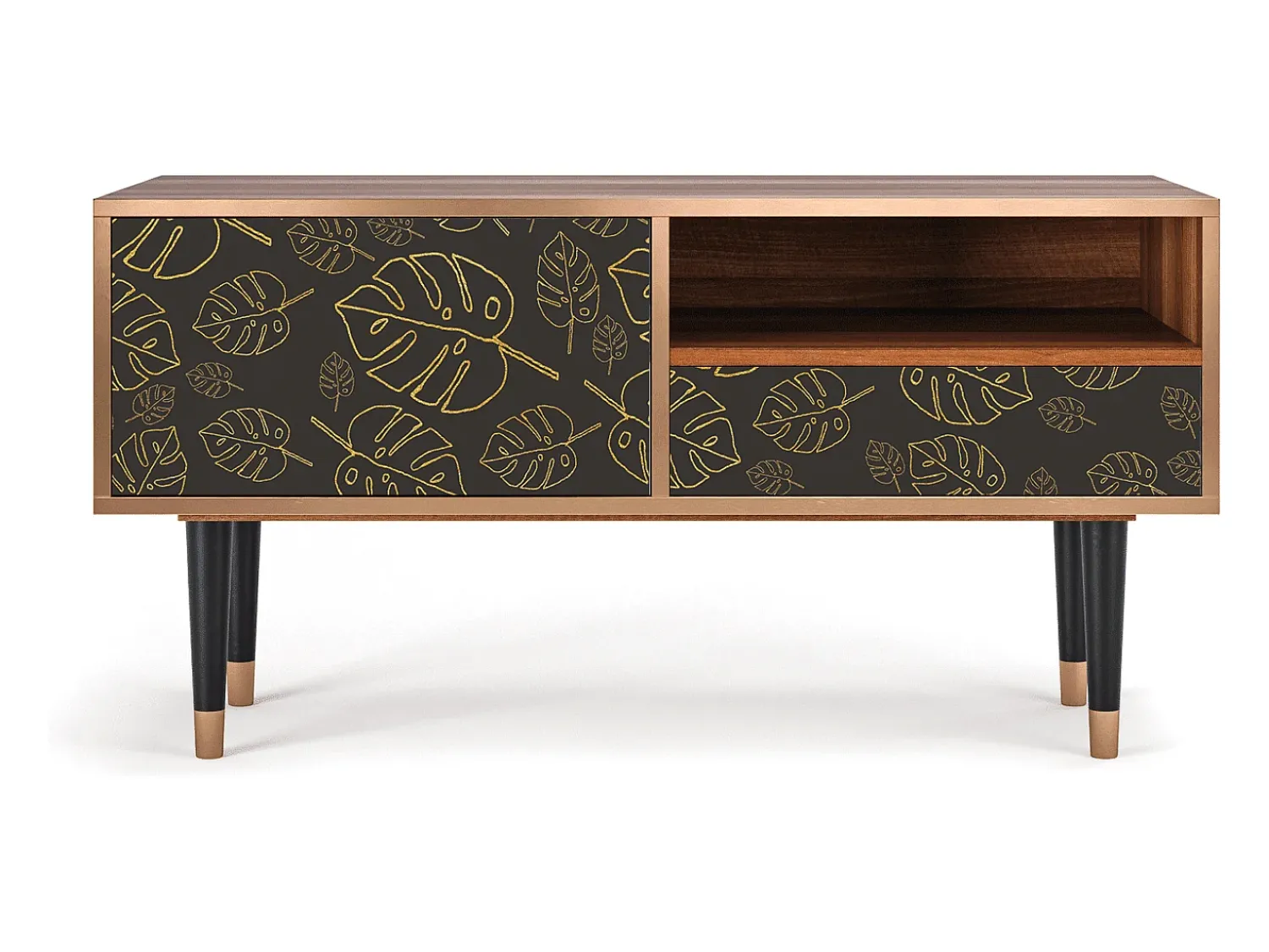 Online Mueble de TV - 115х59х48 cm - T3 - Fall Of The Leaves, Nogueira Castanho