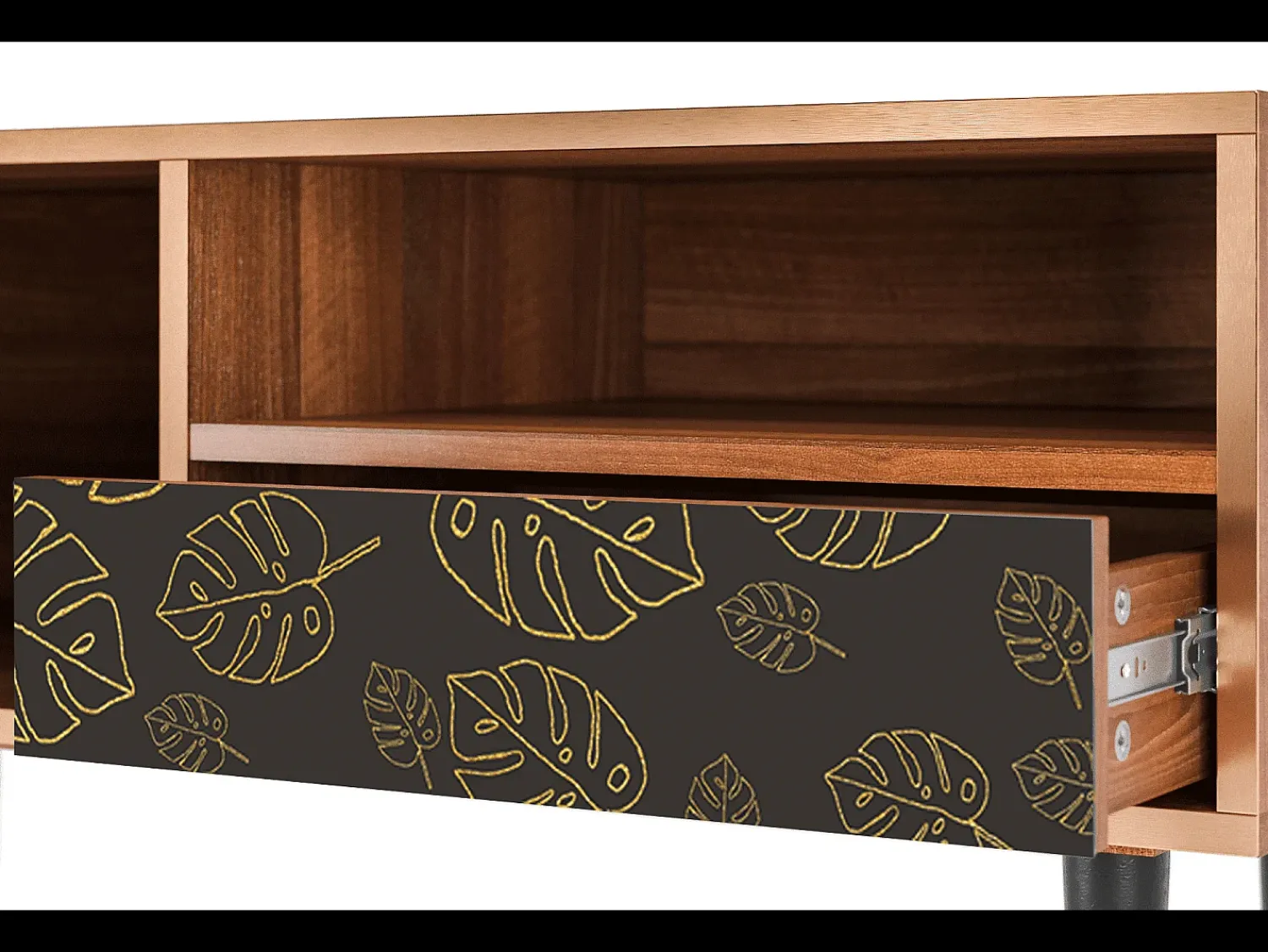 Online Mueble de TV - 115х59х48 cm - T3 - Fall Of The Leaves, Nogueira Castanho