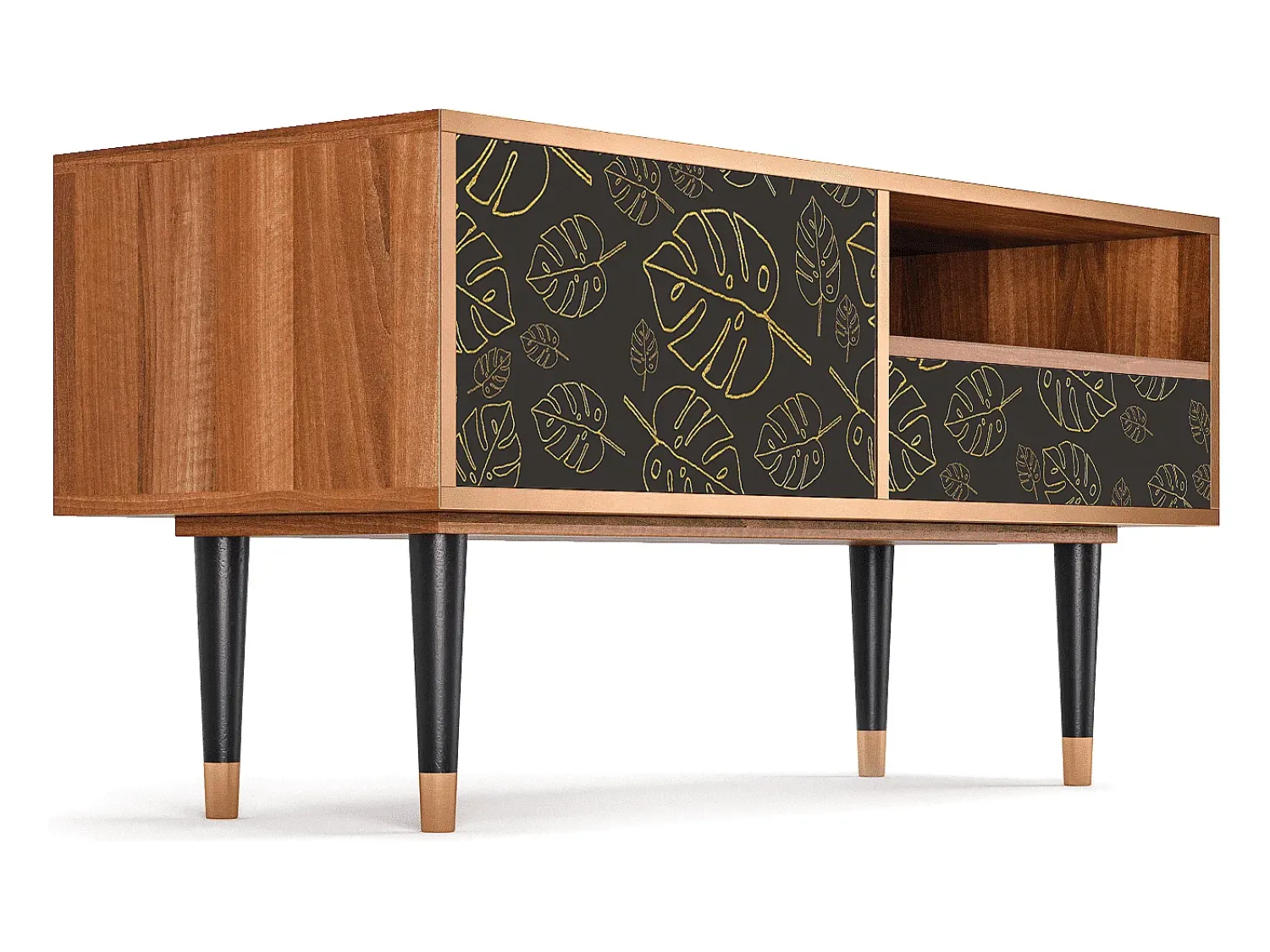 Online Mueble de TV - 115х59х48 cm - T3 - Fall Of The Leaves, Nogueira Castanho