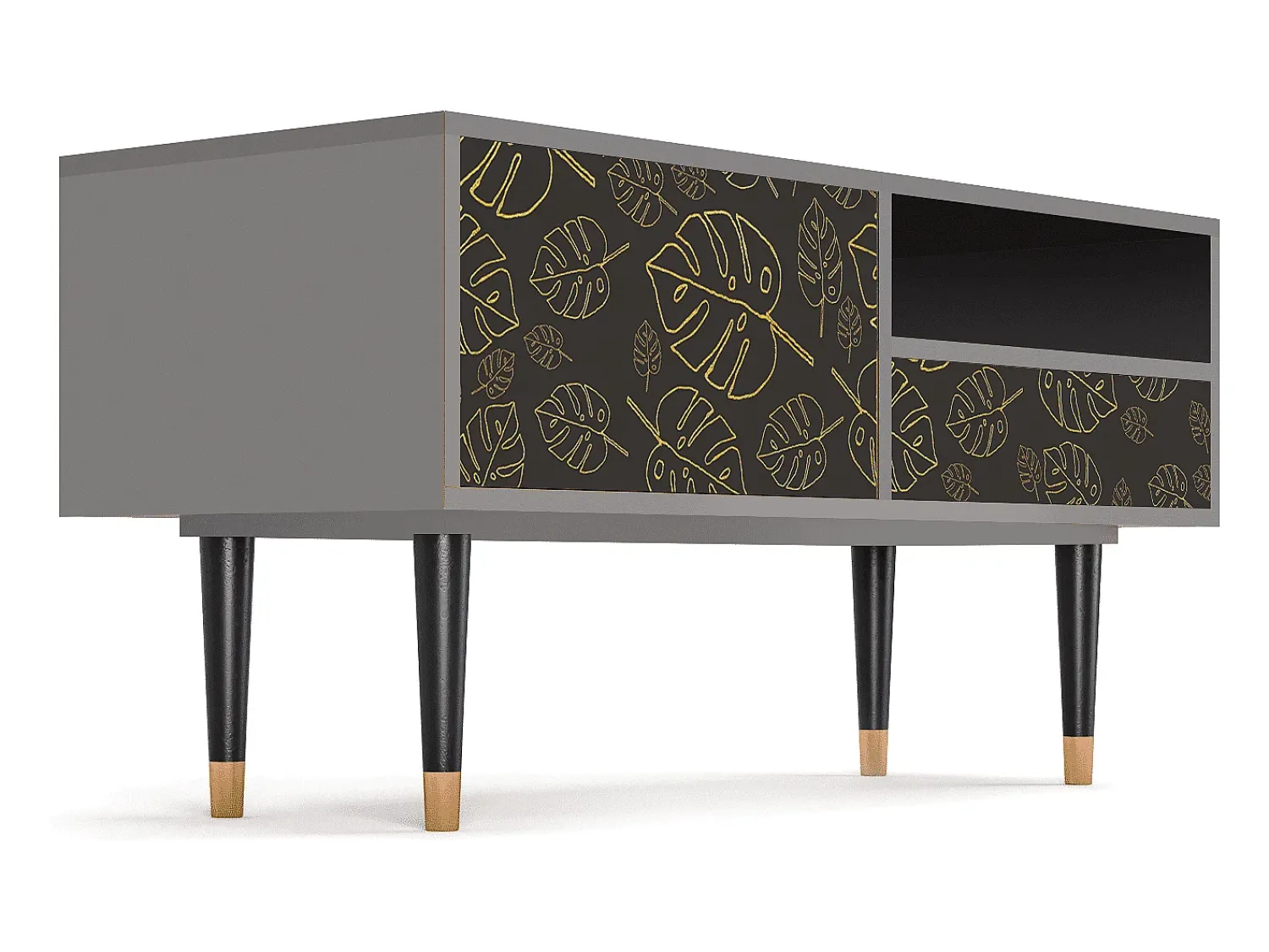 Mueble de TV - 115х59х48 cm - T3 - Fall Of The Leaves, Cinza^ Móvel De Tv