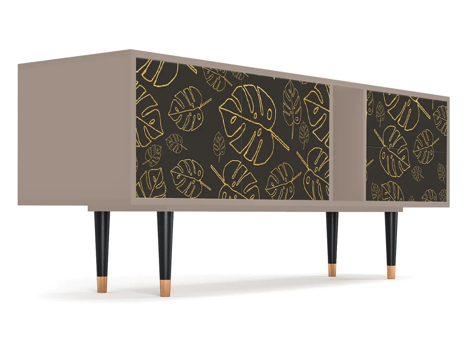 Móvel De Tv* Mueble de TV - 170х69х48 cm - T1 - Fall Of The Leaves, Latte Bege