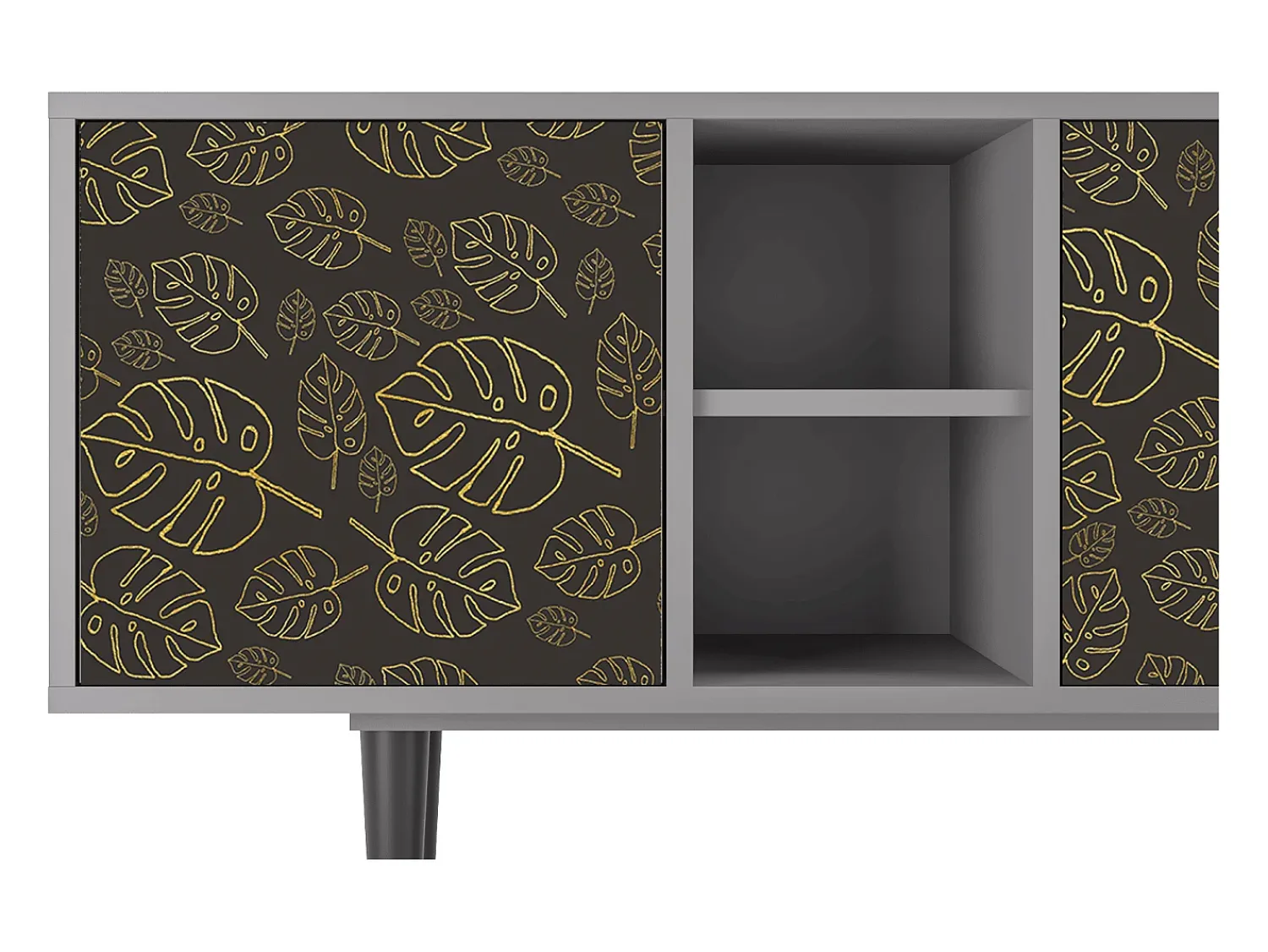 Mueble de TV - 150х69х41 cm - T5 - Fall Of The Leaves, Cinza^ Móvel De Tv