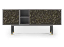 Mueble de TV - 150х69х41 cm - T5 - Fall Of The Leaves, Cinza^ Móvel De Tv