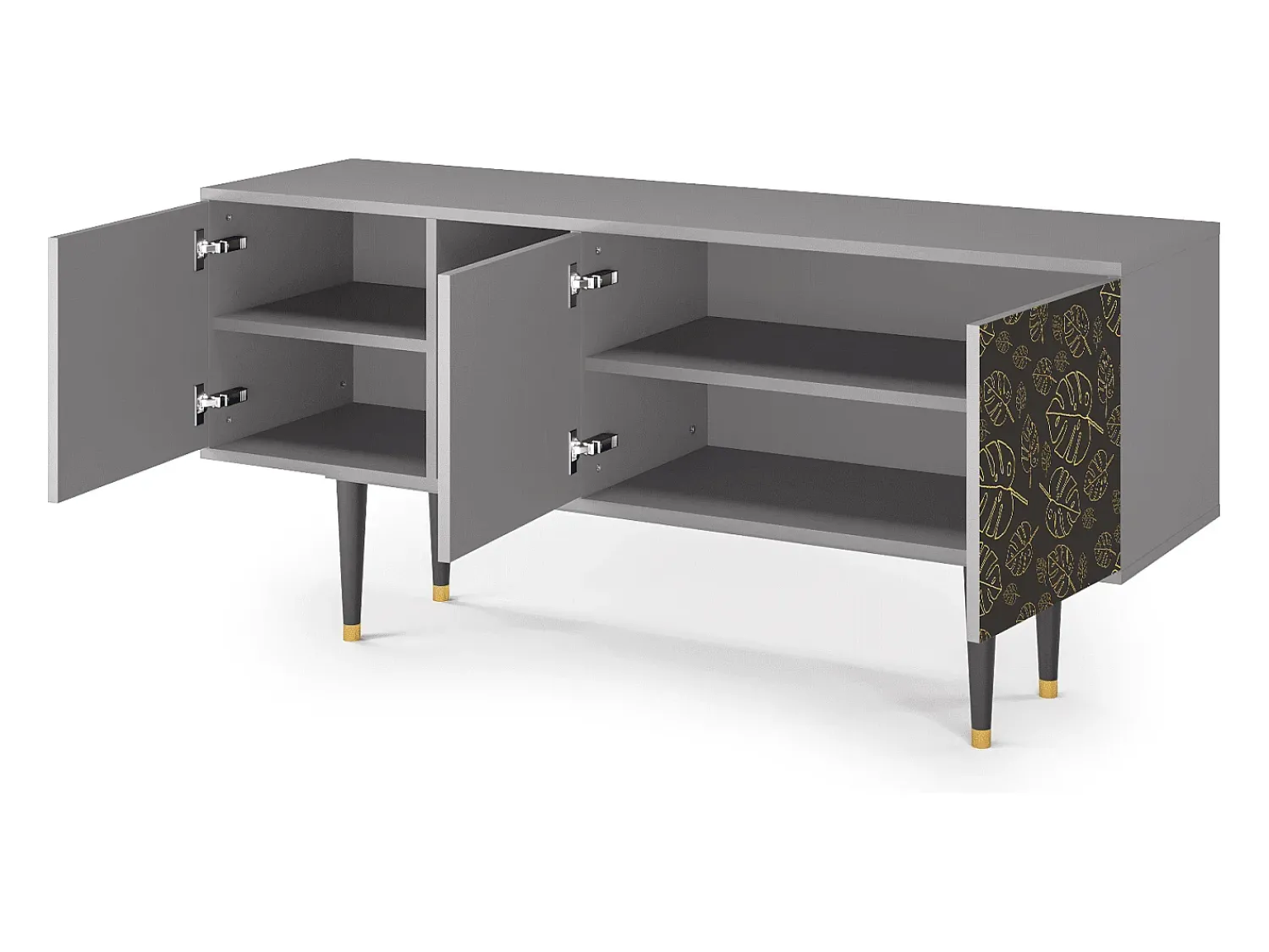 Mueble de TV - 150х69х41 cm - T5 - Fall Of The Leaves, Cinza^ Móvel De Tv