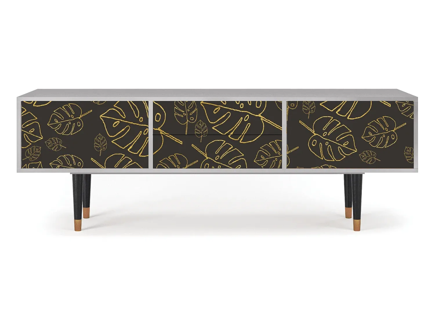 Móvel De Tv| Mueble de TV - 170х59х48 cm - T4 - Fall Of The Leaves, Cinza Cinzento