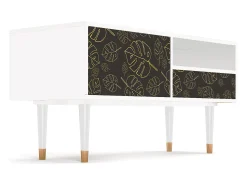 Sale Mueble de TV - 115х59х48 cm - T3 - Fall Of The Leaves, Branco Bege