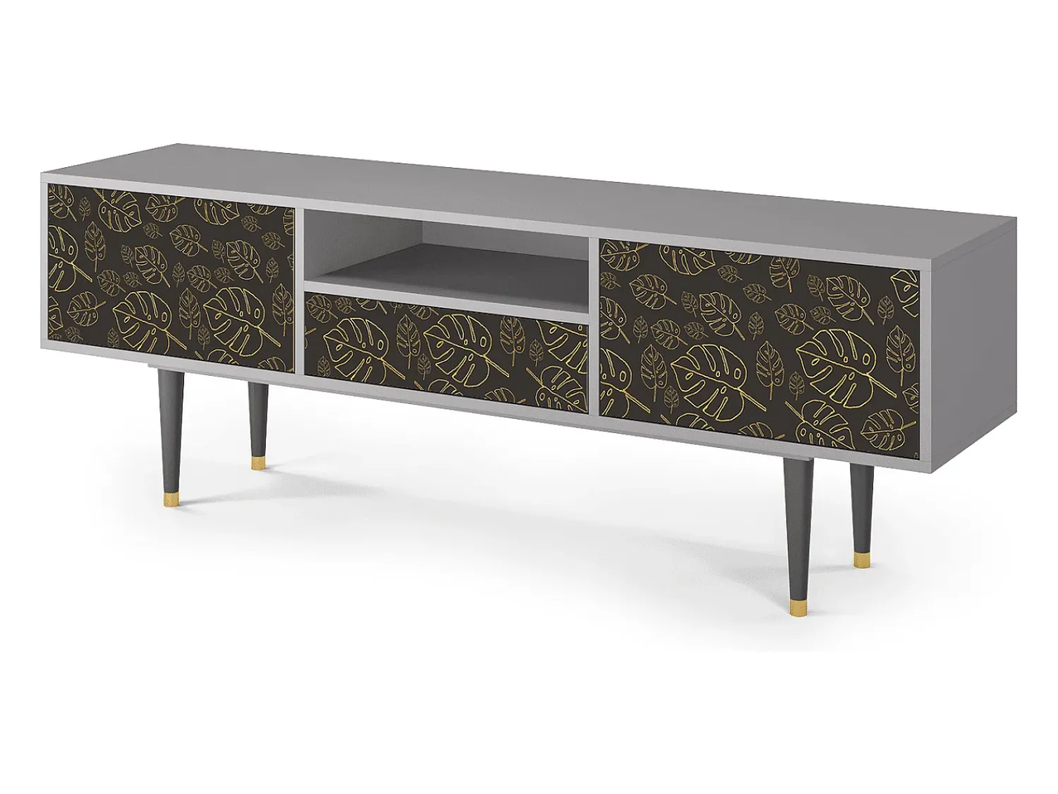 Mueble de TV - 170х59х41 cm - T6 - Fall Of The Leaves, Cinza^ Móvel De Tv