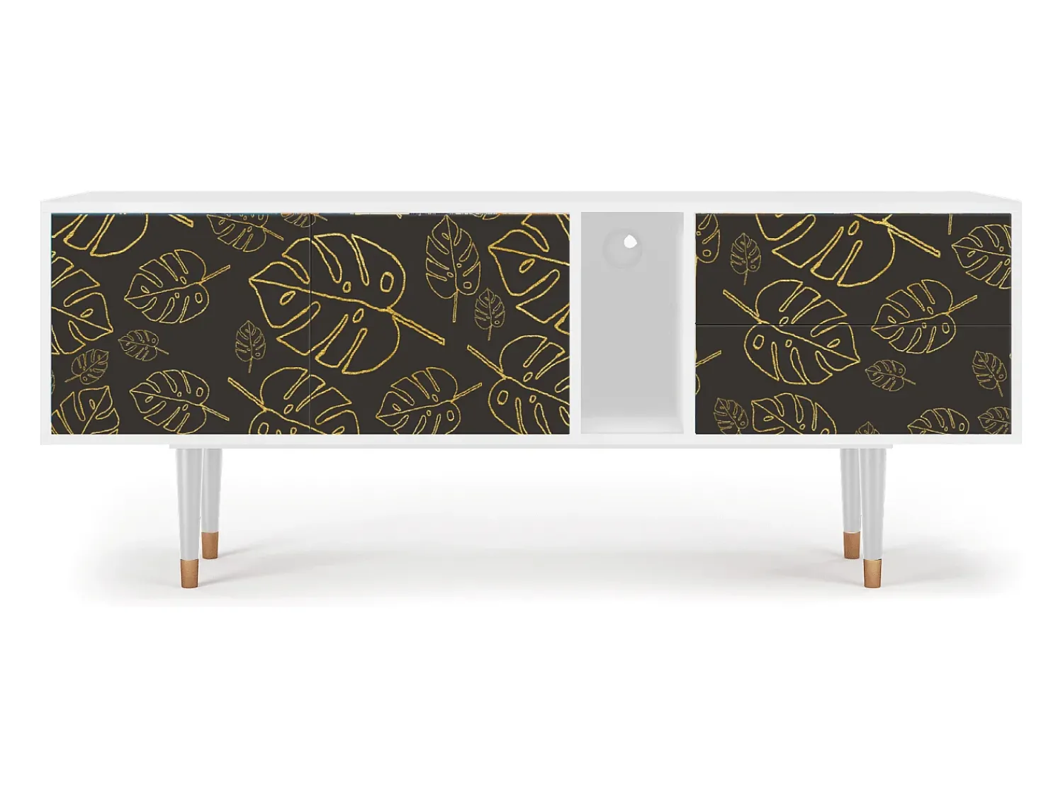 Mueble de TV - 170х69х48 cm - T1 - Fall Of The Leaves, Branco^ Móvel De Tv