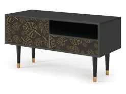 Móvel De Tv| Mueble de TV - 115х59х48 cm - T3 - Fall Of The Leaves, Antracite Cinza antracite