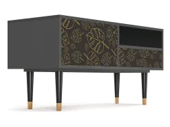 Móvel De Tv| Mueble de TV - 115х59х48 cm - T3 - Fall Of The Leaves, Antracite Cinza antracite