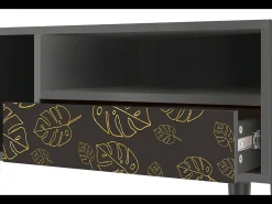 Móvel De Tv| Mueble de TV - 115х59х48 cm - T3 - Fall Of The Leaves, Antracite Cinza antracite