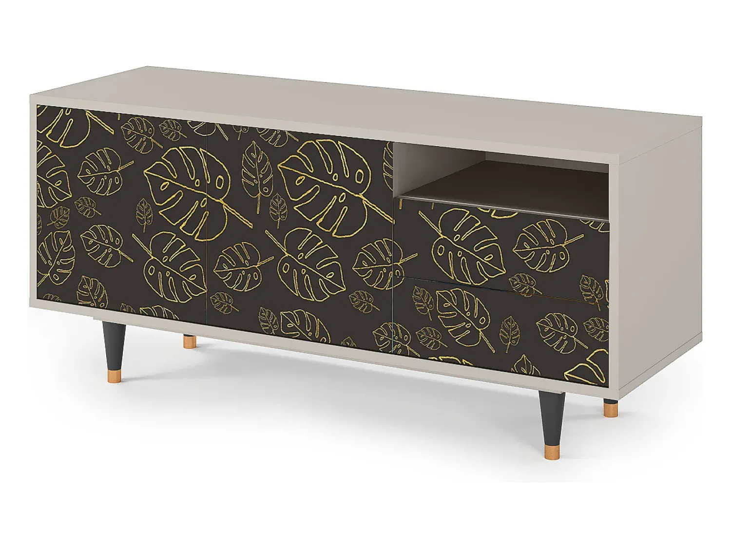 Sale Mueble de TV - 125х56х41 cm - T7 - Fall Of The Leaves, Areia Bege