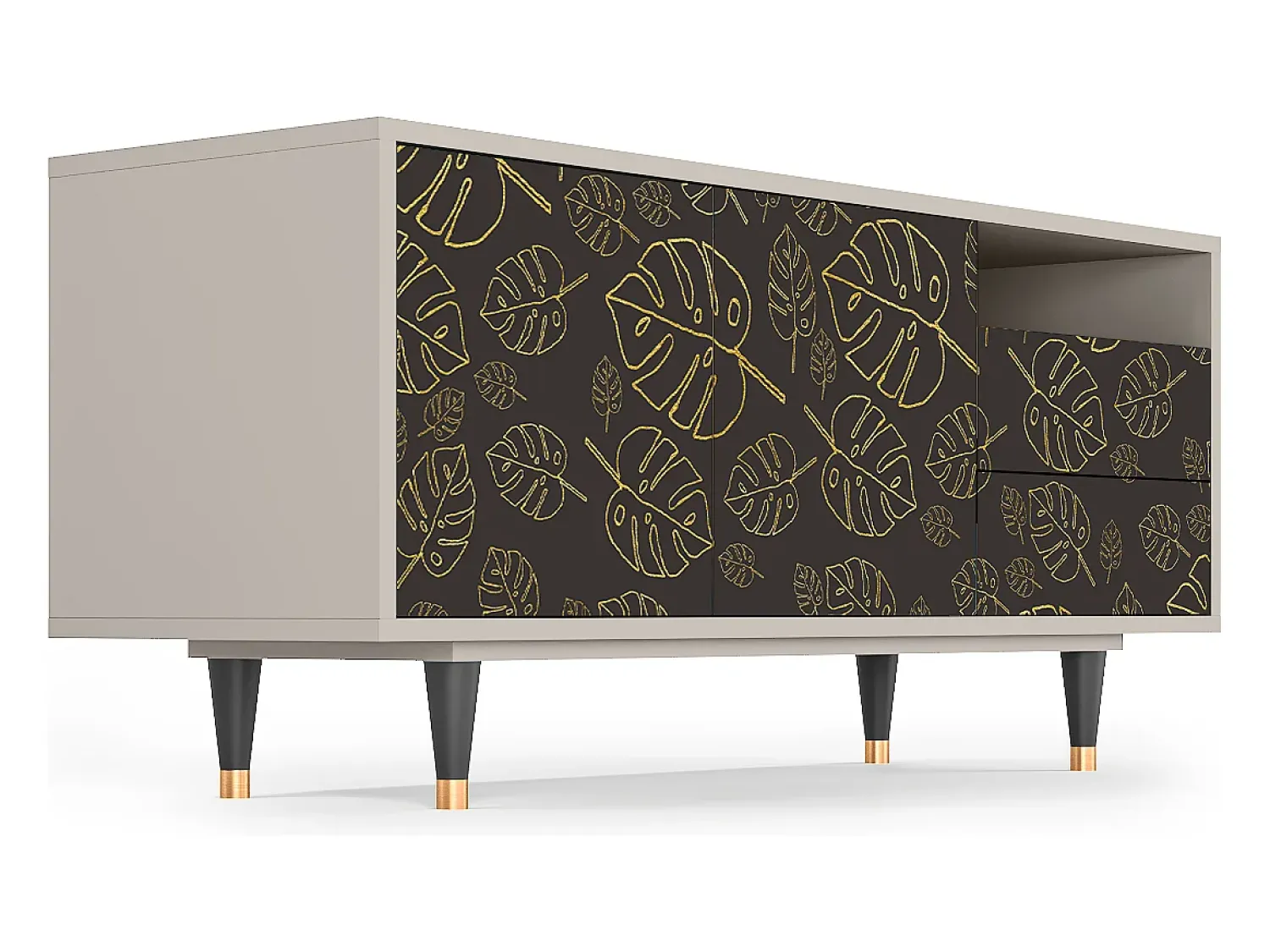 Sale Mueble de TV - 125х56х41 cm - T7 - Fall Of The Leaves, Areia Bege