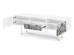 Mueble de TV - 170х59х41 cm - T6 - Farms in a Village, Branco^ Móvel De Tv