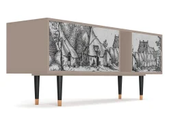 Mueble de TV - 170х69х48 cm - T1 - Farms in a Village, Latte^ Móvel De Tv