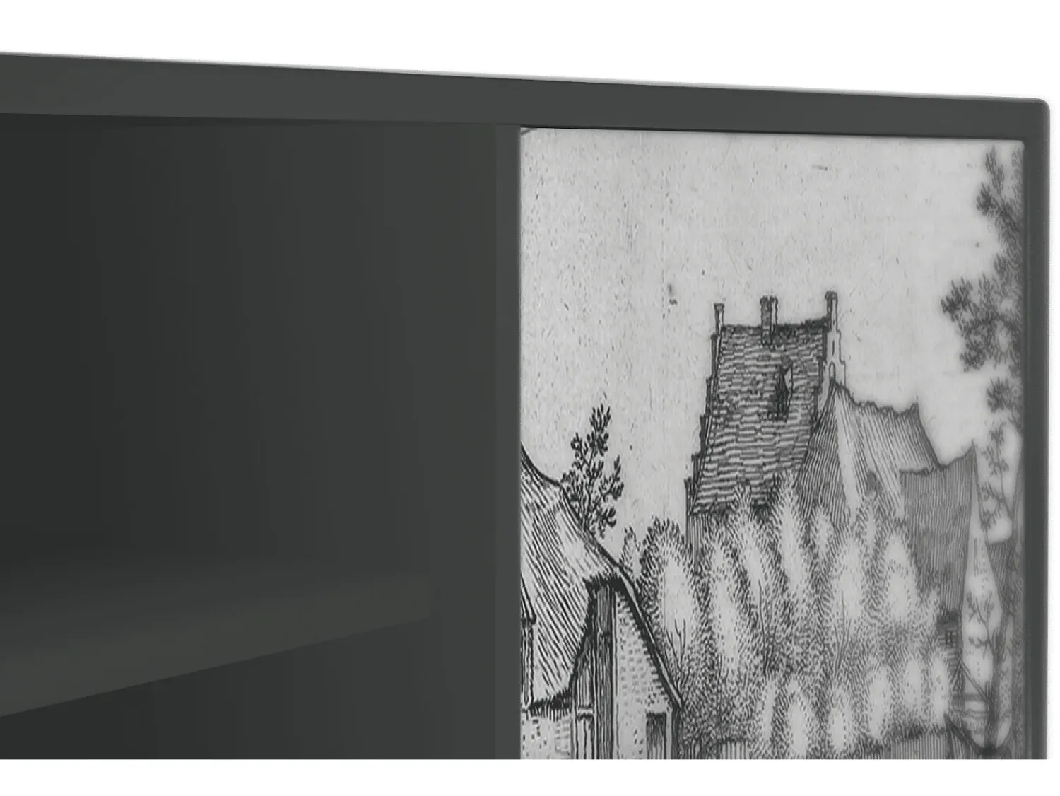 Móvel De Tv| Mueble de TV - 170х69х48 cm - T2 - Farms in a Village, Antracite Cinza antracite