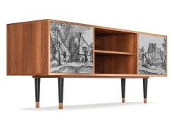 Mueble de TV - 170х69х48 cm - T2 - Farms in a Village, Nogueira^ Móvel De Tv
