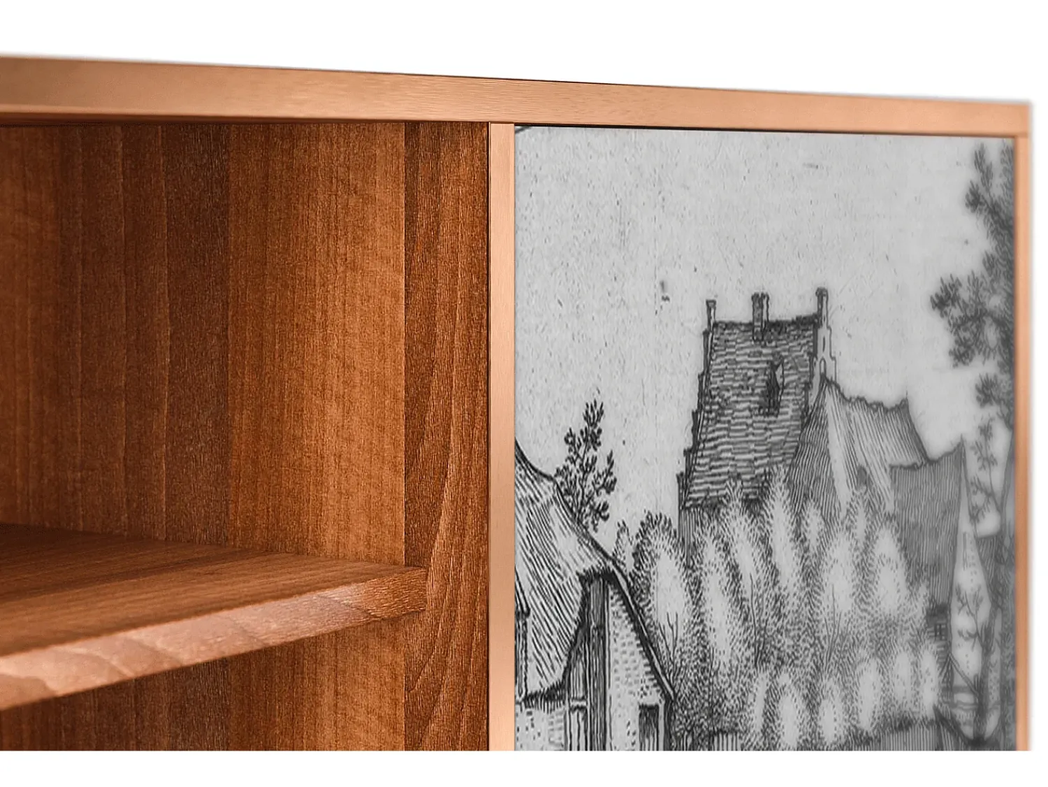 Mueble de TV - 170х69х48 cm - T2 - Farms in a Village, Nogueira^ Móvel De Tv