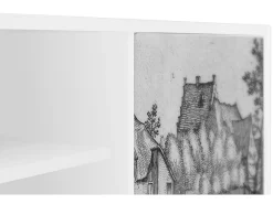 Móvel De Tv| Mueble de TV - 170х69х48 cm - T2 - Farms in a Village, Branco Bege