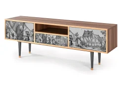 Mueble de TV - 170х59х41 cm - T6 - Farms in a Village, Nogueira^ Móvel De Tv