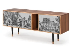 Discount Mueble de TV - 170х69х48 cm - T1 - Farms in a Village, Nogueira Castanho