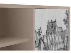 Móvel De Tv* Mueble de TV - 170х69х48 cm - T2 - Farms in a Village, Latte Bege
